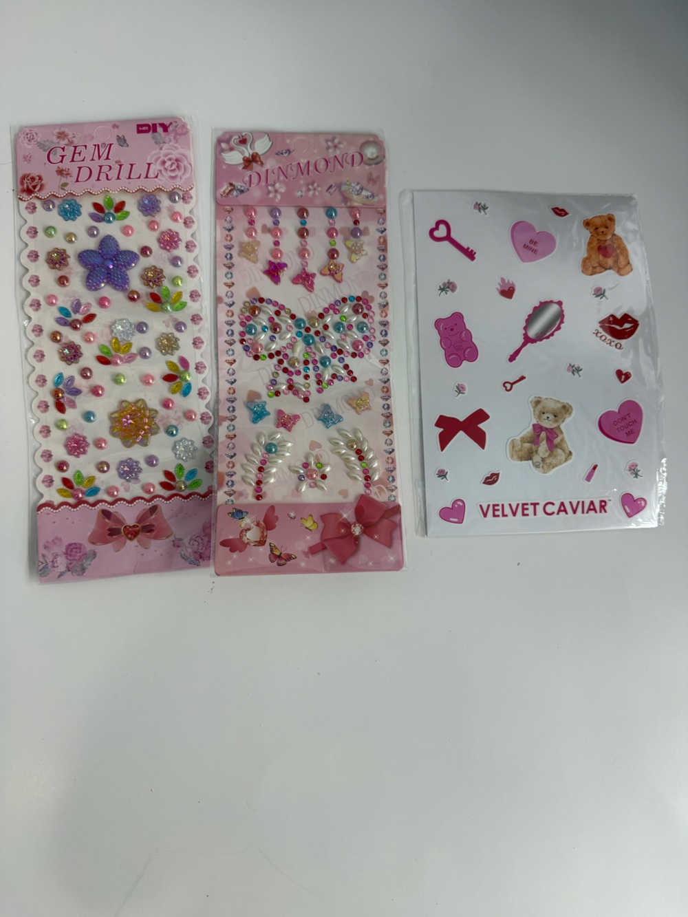 Velvet Caviar Pink Kids Gem & Rhinestone Sticker Set